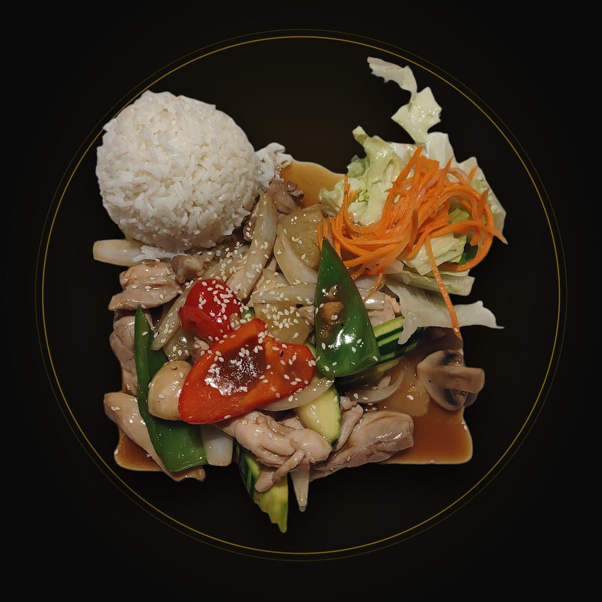 Poulet sauté aux légumes