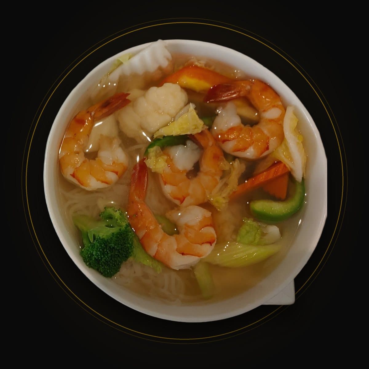 Crevettes et légumes